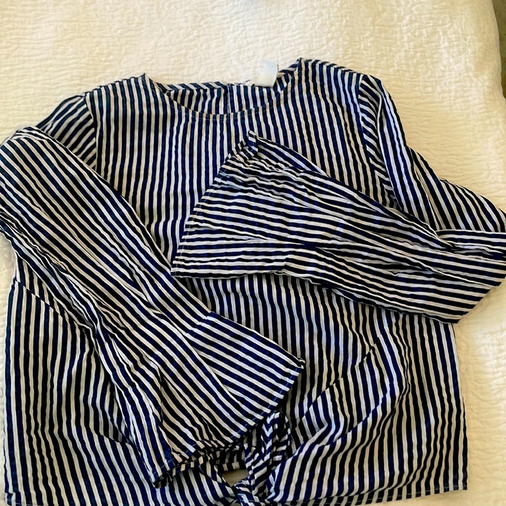 Blue strip top